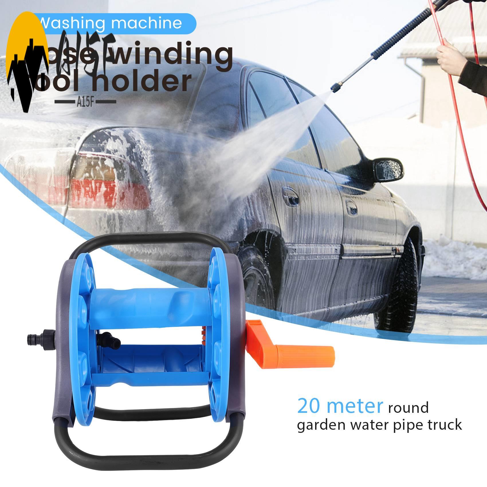Gardening Tools Holder - A15F-ポータブル20M家庭用ガーデンウォーターホースリールカートパイプ収納カーウォッシャーホース巻き取りツールラックホルダー