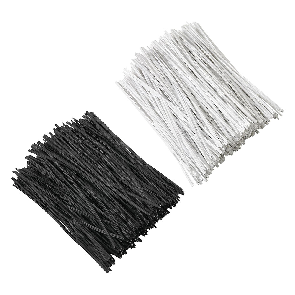 Garden Wire Twist Tie - 100 個 BK WH 偏平鉄線ツイストタイヘビーデューティコーティングされたガーデンタイ屋外屋内植物トマトキュウリつるサポート