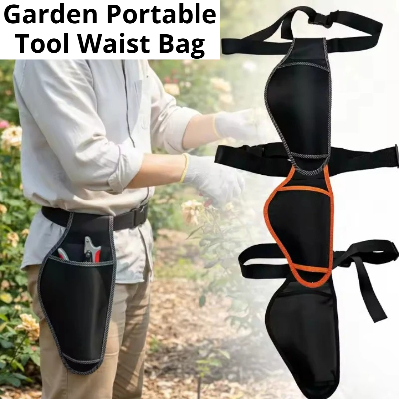 Essential Gardening Tools - ガーデン電動剪定鋏ウエストバッグ、バッテリー収納ボックス付き、ベルト付き、ポータブル屋外剪定鋏収納ツールバッグ