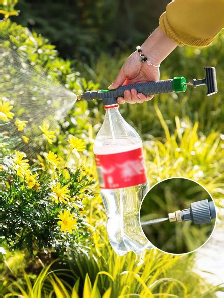 Gardening Tools Water - 新型アップグレード高圧ウォーターガンスプレーヤー、調整可能なドリンクボトルスプレー、プラスチック製スプレーボトル、庭、植物の水やり用