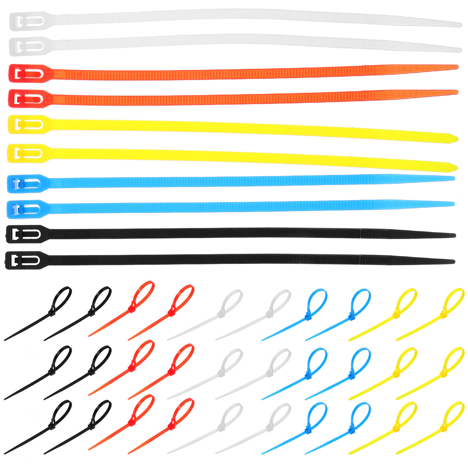 Garden Wire Twist Tie - 500個入り ケーブルタイ 再利用可能 セルフロック式 ナイロン製 ジップタイ