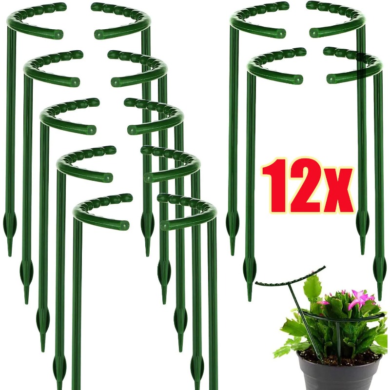 Gardening Tools Holder - プラスチック植物サポートリング果樹園ガーデンサポートパイルスタンド花温室アレンジメント固定ロッドホルダーガーデニングツール