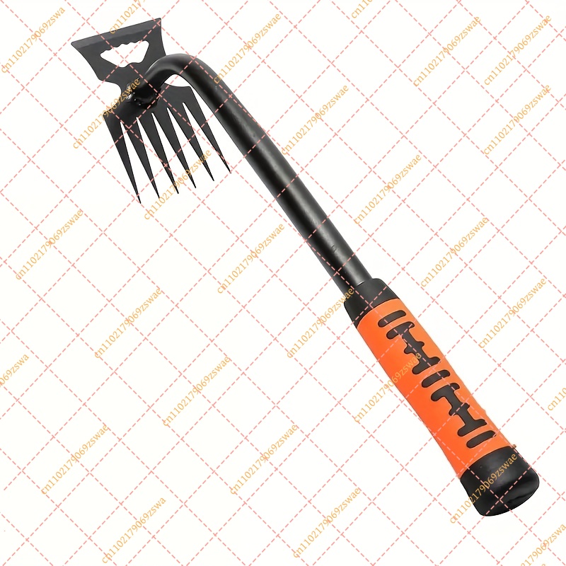 Gardening Tools To Remove Weeds - 2 in 1 カーボンスチール製ガーデン除草レーキ 手動土壌ほぐし器と草根除去器 農具