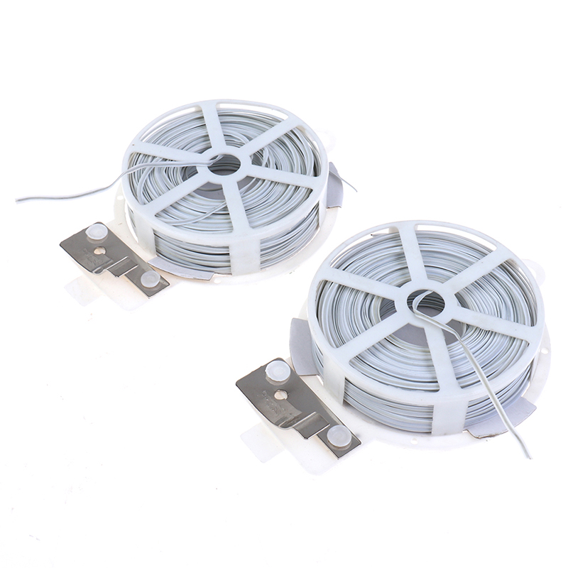 Garden Wire Twist Tie - 1 個 (50 メートル) ホワイト多機能丈夫な園芸植物ツイストタイ、コーティングワイヤー付き