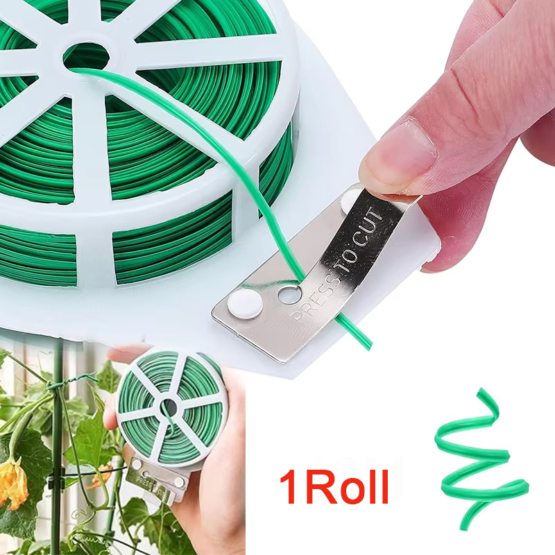 Garden Wire Twist Tie - ガーデンツイストタイ多機能ストラップ植物クライミング再利用可能な自己切断鉄線ケーブルタイ花植物つる用