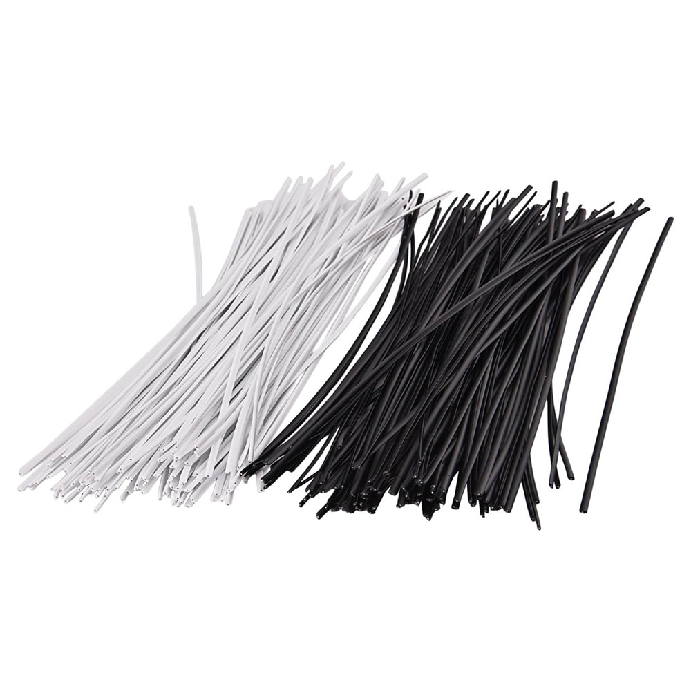 Garden Wire Twist Tie - 100個入り 黒白 ガーデニングケーブル ツイストタイ 圧延鉄線 庭の花植物