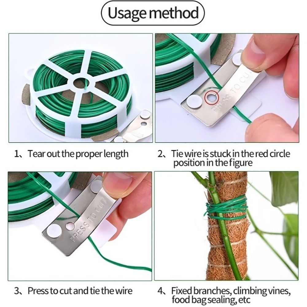 1 個鉄線ケーブルタイ植物バンドル鉄線ストラップ自己切断多機 - Garden Wire Twist Tie のレビューと価格