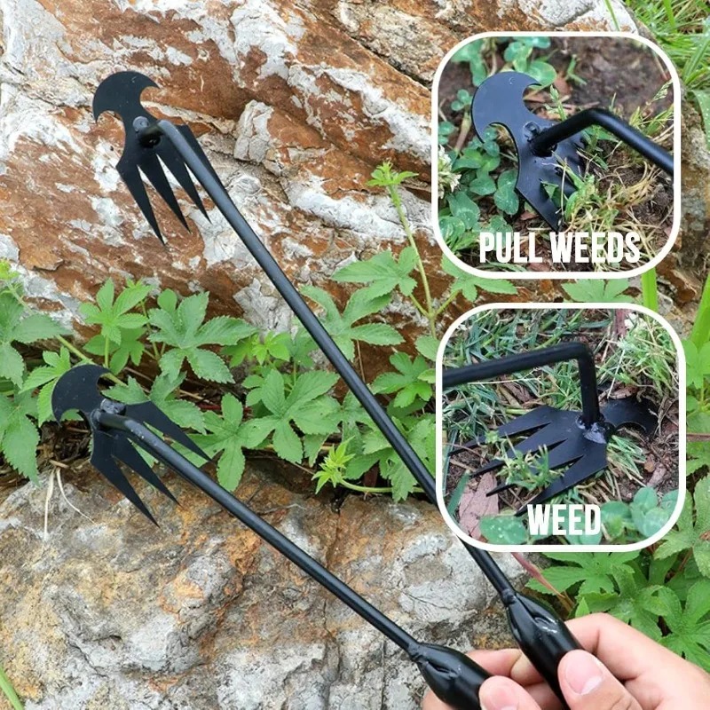 2in1ガーデンレーキ手動種子草根除去ツールプーラーシャベル - Gardening Tools To Remove Weeds のレビューと価格