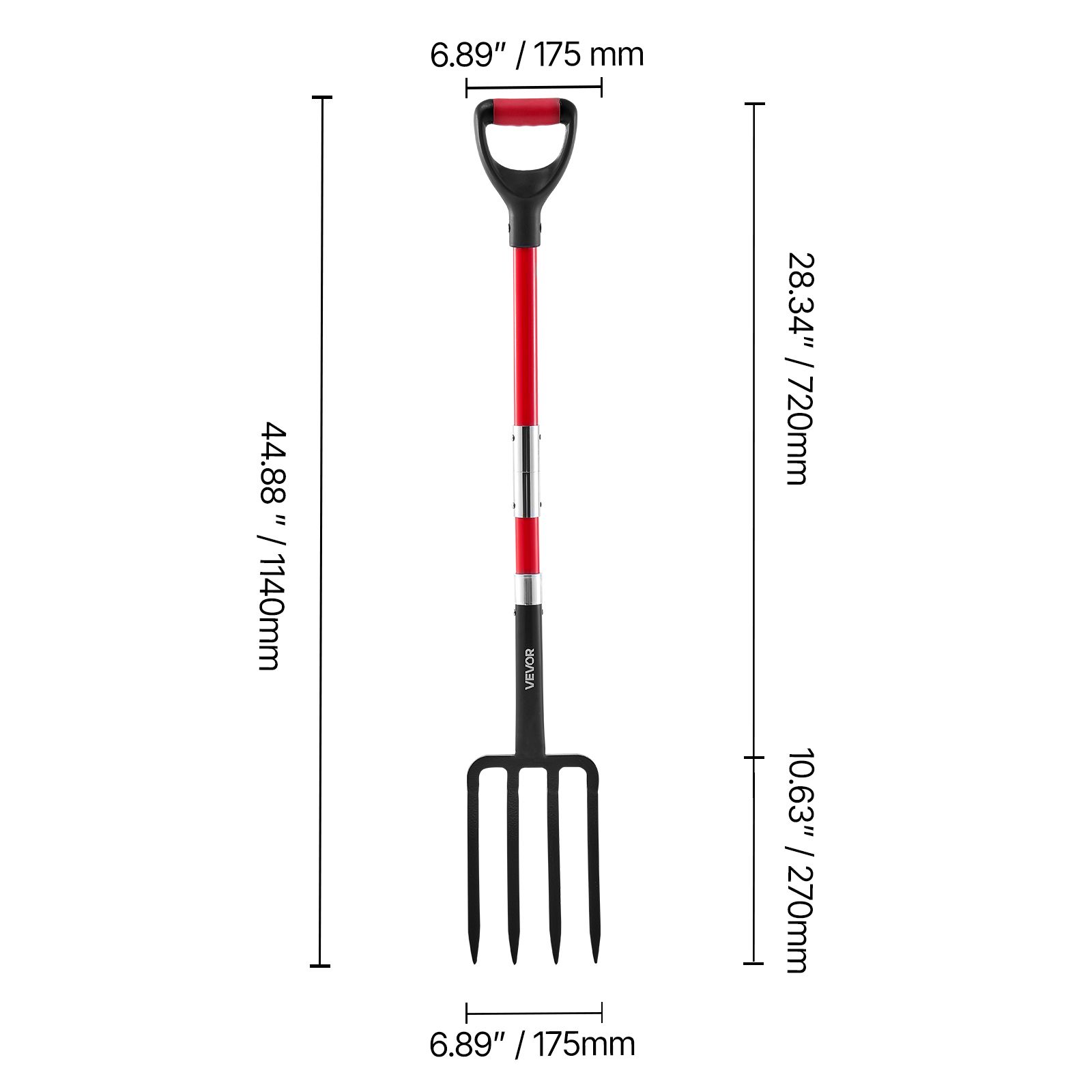 ガーデンフォーク、4本爪ガーデニングピッチフォーク、グラスフ - Spade Digging Fork のレビューと価格