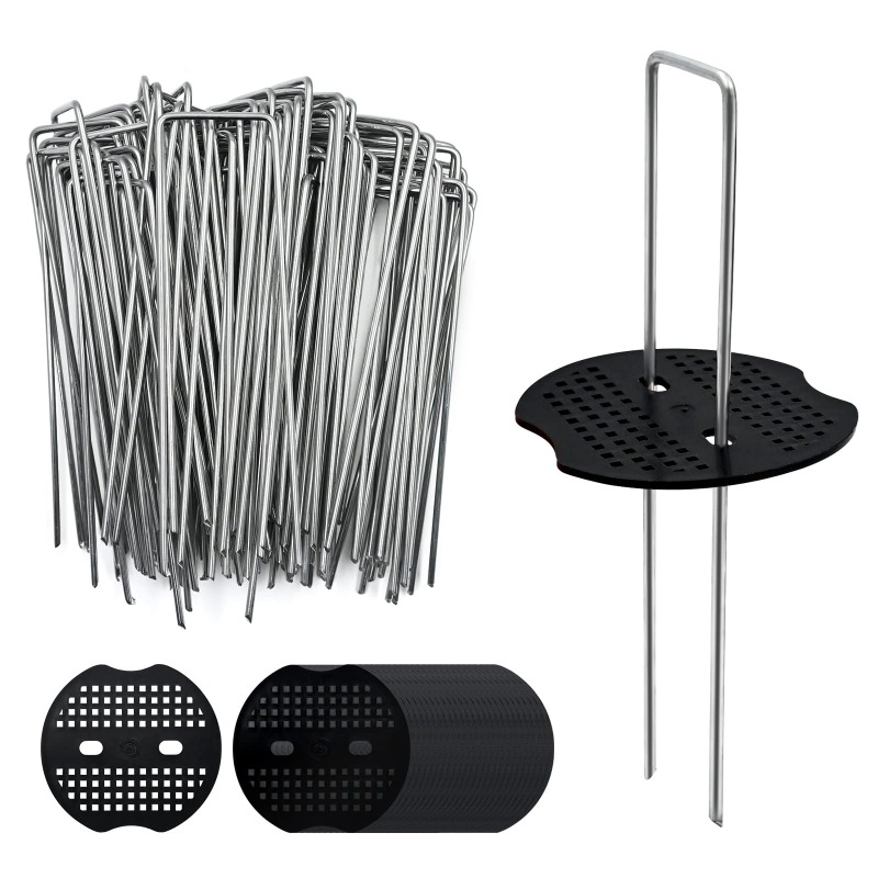 U型ガーデンステープル、プラスチックガスケット、ヘビーデュー - Gardening Tools Types のレビューと価格