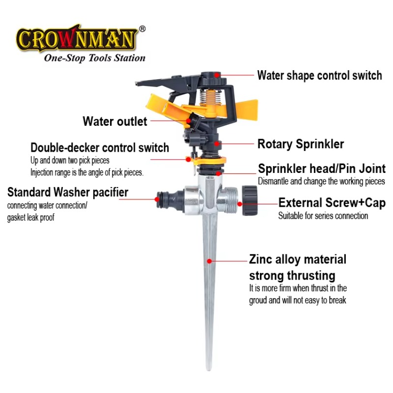 園芸工具 プラスチックと亜鉛合金製 360度回転式穴あきスプ - Gardening Tools Water のレビューと価格