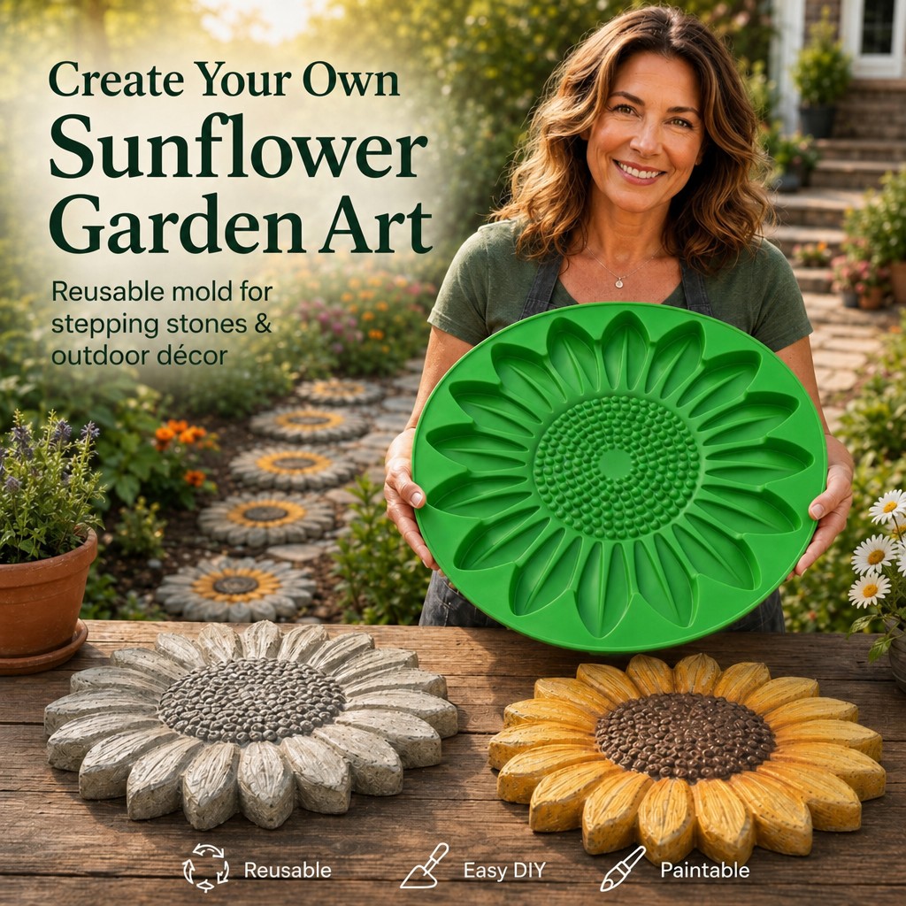 ひまわりテラスストーンモールドセット、コンクリート製ガーデン - Gardening Tools Wholesale のレビューと価格
