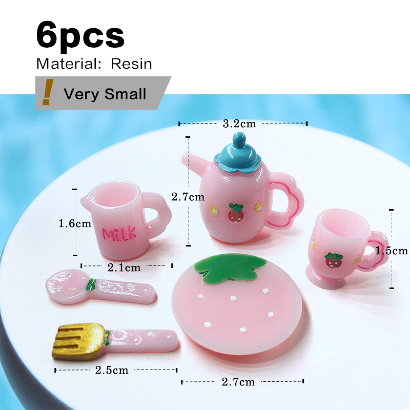ピンクティーセットミニチュア置物カッププレートティーポットナ - Gardening Tools Wholesale のレビューと価格