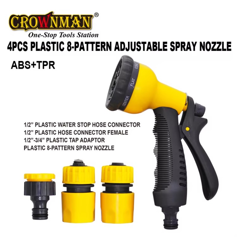 高品質8パターンガーデンウォーターホースノズルガン、調整可能 - Gardening Tools Water のレビューと価格