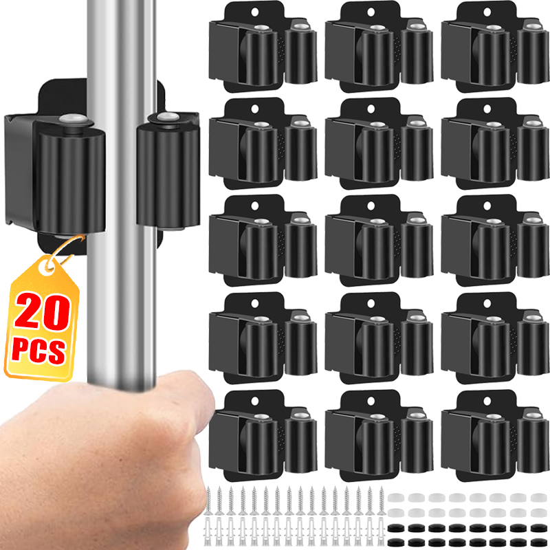 ステンレス製モップホルダー壁掛けほうき収納フックハンガー浴室 - Gardening Tools Holder のレビューと価格