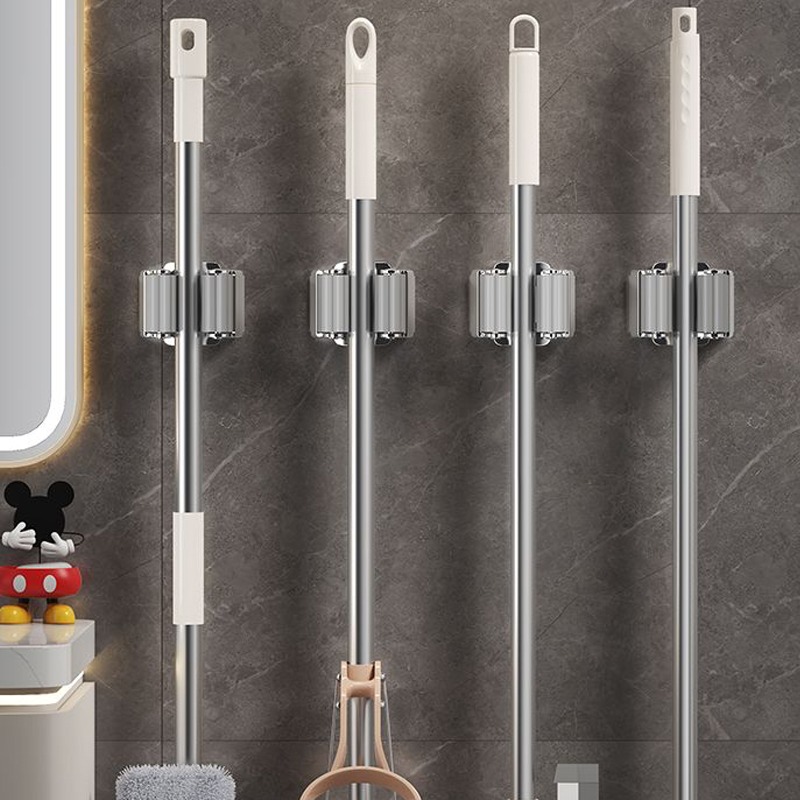 ステンレス製モップホルダー壁掛けほうき収納フックハンガー浴室 - Gardening Tools Holder のレビューと価格