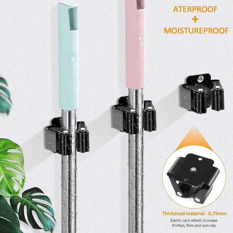 ステンレス製モップホルダー壁掛けほうき収納フックハンガー浴室 - Gardening Tools Holder のレビューと価格