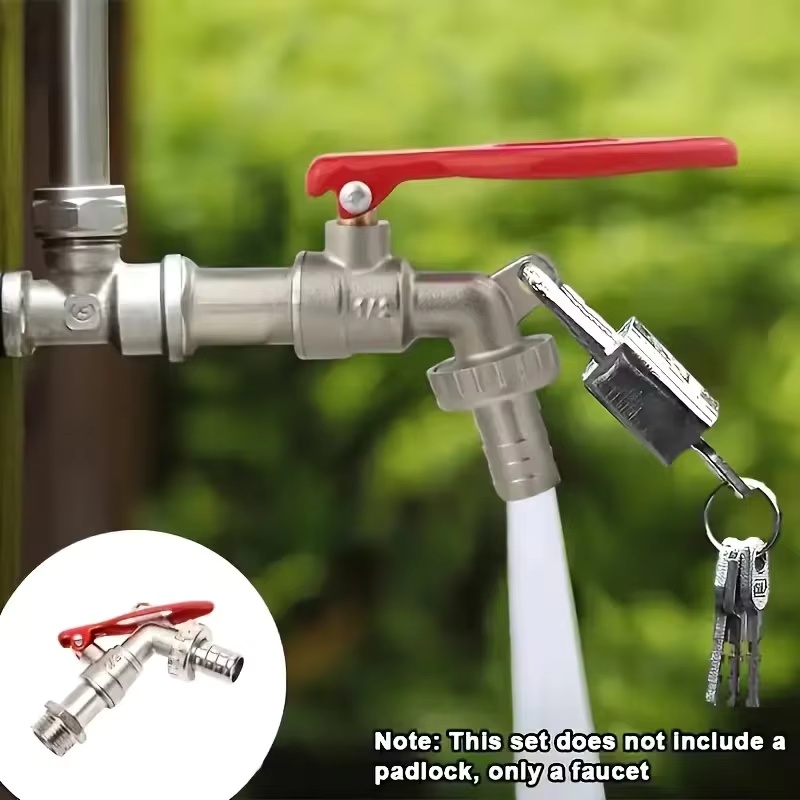 1Pc 1/2 インチ亜鉛合金蛇口ガーデンビブコック屋外ロッ - Gardening Tools Water のレビューと価格