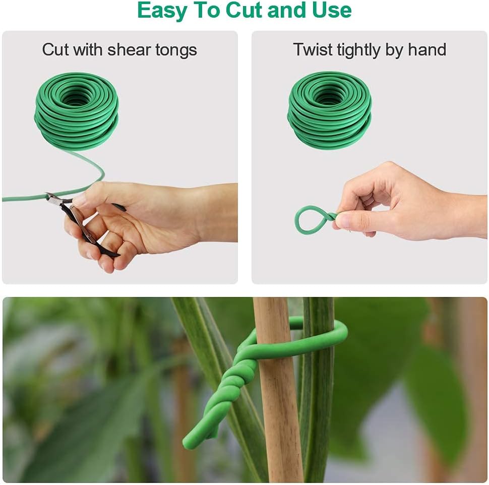 園芸植物用クライミングタイ グリーンラバーツイストケーブルタ - Garden Wire Twist Tie のレビューと価格