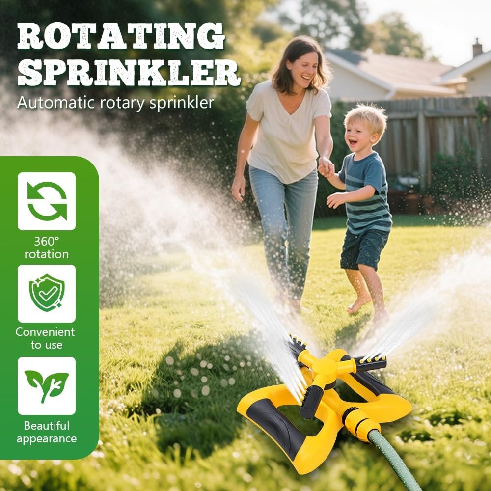 360度自動回転式スプリンクラー（ベース付き）大範囲カバー  - Gardening Tools Water のレビューと価格