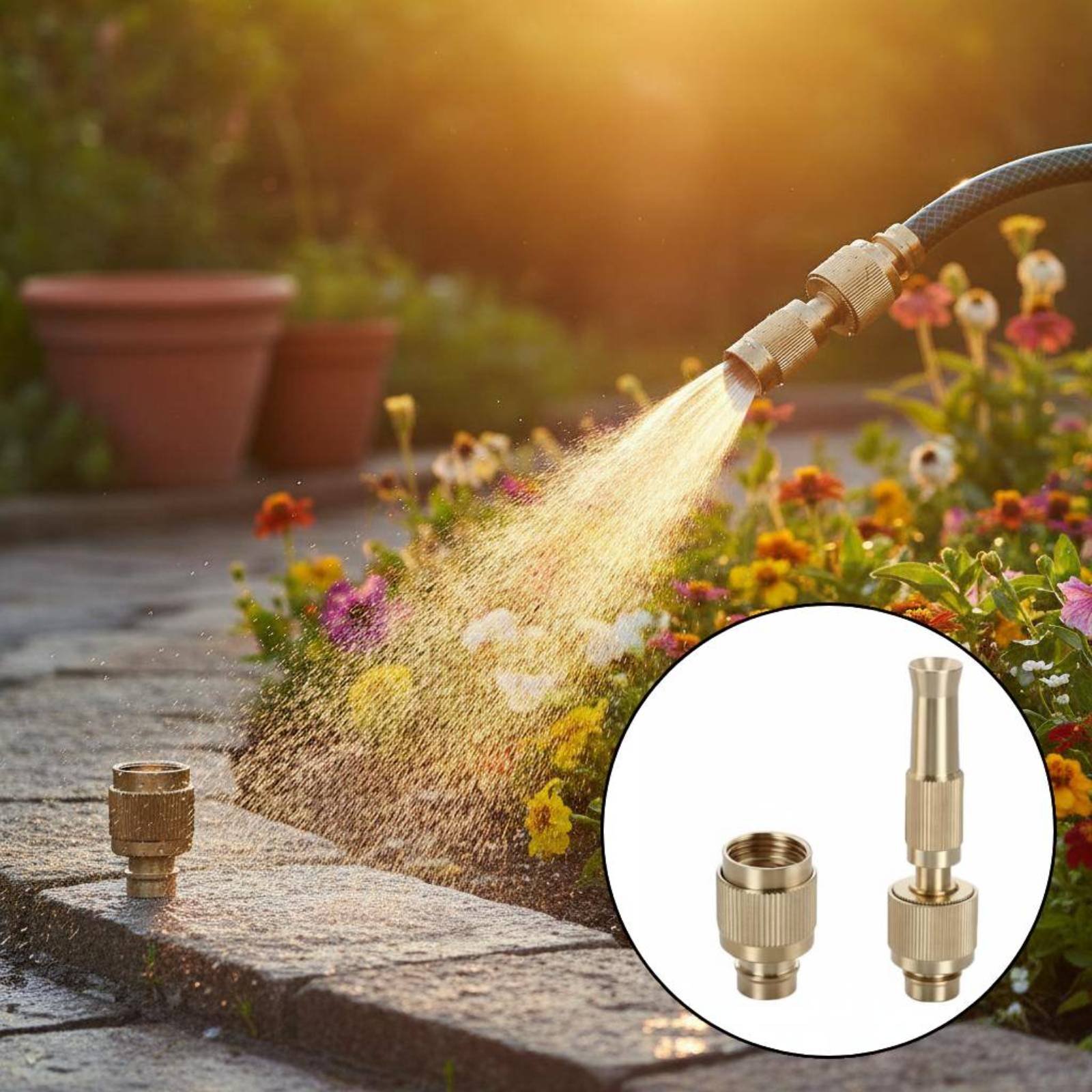 真鍮製水ユニバーサルコネクタ洗車スプレーアタッチメント園芸ツ - Gardening Tools Water のレビューと価格