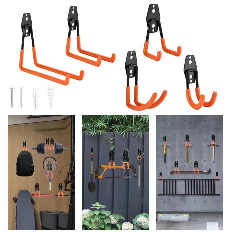 N$ ヘビーデューティー壁掛け鉄製フック ガレージオーガナイ - Gardening Tools Holder のレビューと価格