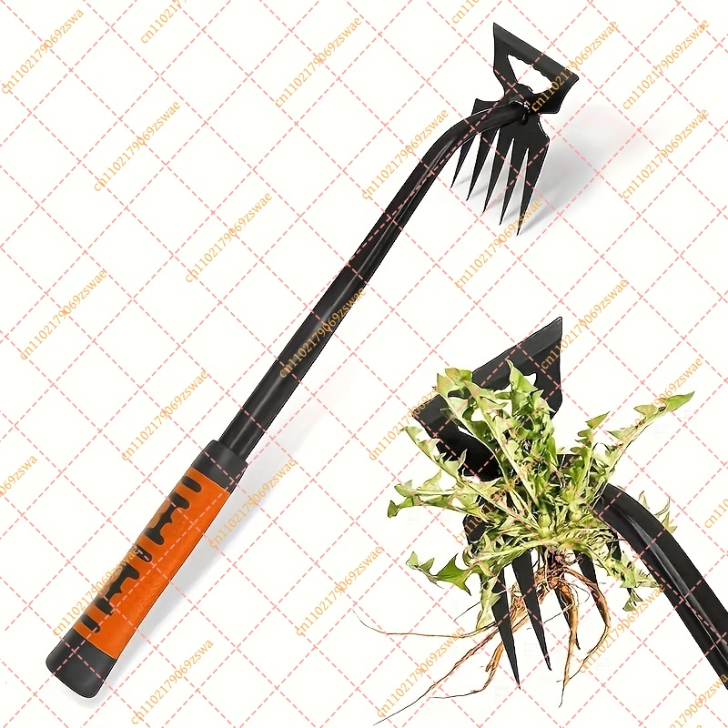 2 in 1 カーボンスチール製ガーデン除草レーキ 手動土壌 - Gardening Tools To Remove Weeds のレビューと価格