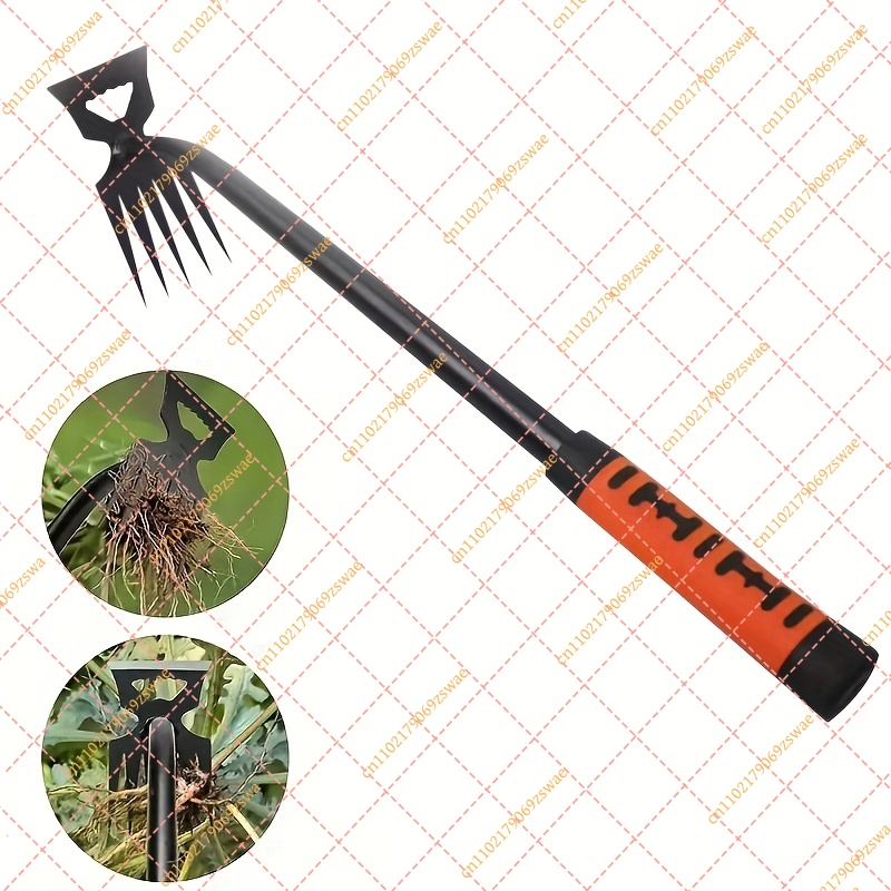 2 in 1 カーボンスチール製ガーデン除草レーキ 手動土壌 - Gardening Tools To Remove Weeds のレビューと価格