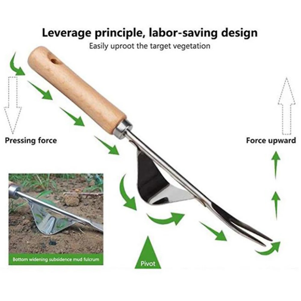 木製ハンドル付きステンレス製ガーデンピンセット,取り外し,カ - Gardening Tools To Remove Weeds のレビューと価格