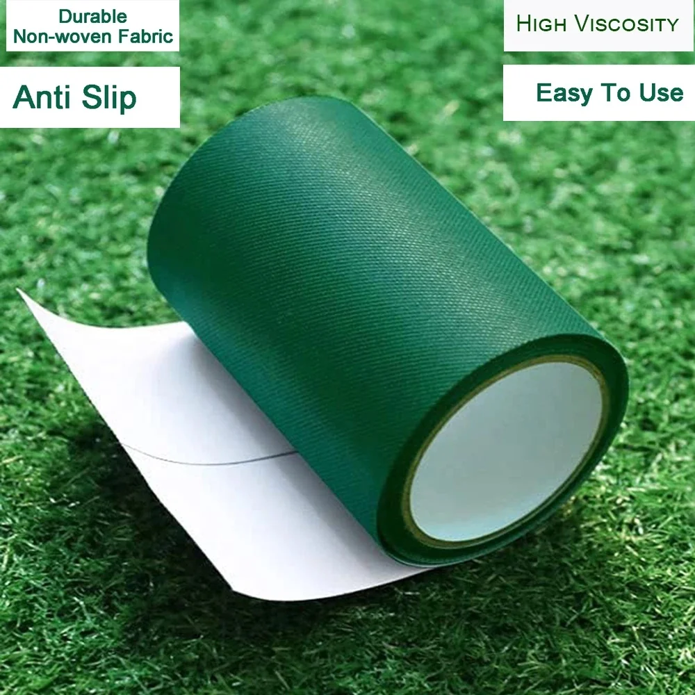 自己粘着性の新型人工芝シームテープ ガーデン用グリーン合成芝 - Gardening Tools Types のレビューと価格