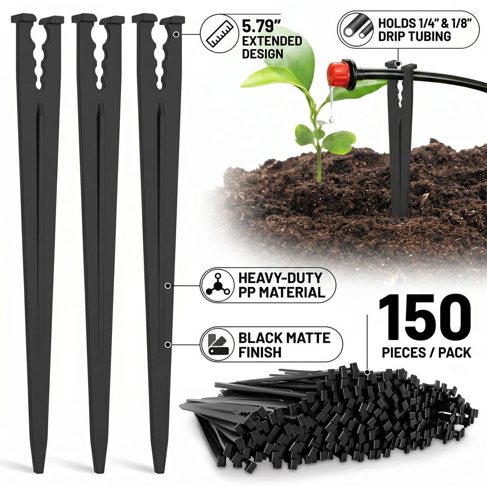 1/4インチ点滴灌漑用支柱 5.79インチ サポートアンカー - Gardening Tools Holder のレビューと価格