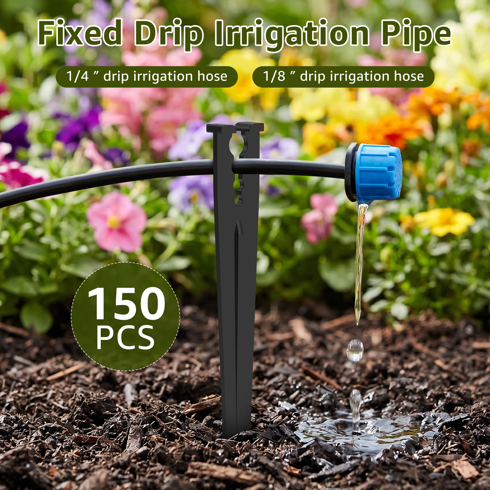 1/4インチ点滴灌漑用支柱 5.79インチ サポートアンカー - Gardening Tools Holder のレビューと価格