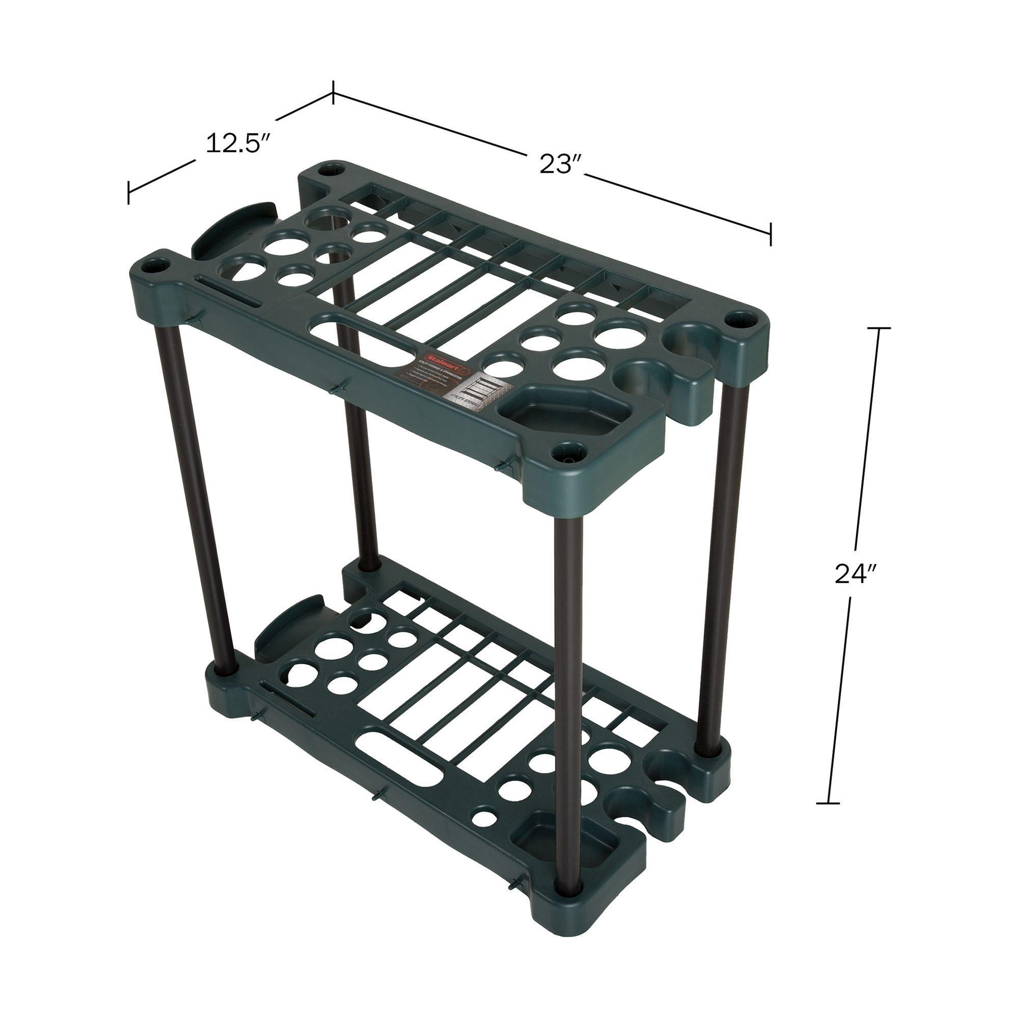 23インチの頑丈なユーティリティラック、壁掛け式ツールオーガ - Gardening Tools Holder のレビューと価格