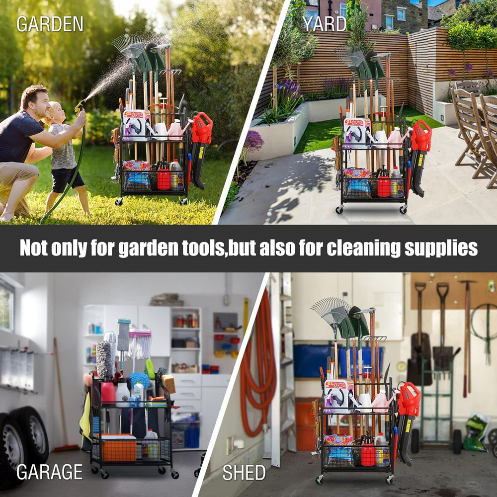 ガーデンツールオーガナイザー、庭用具整理、ガレージツールホル - Gardening Tools Holder のレビューと価格