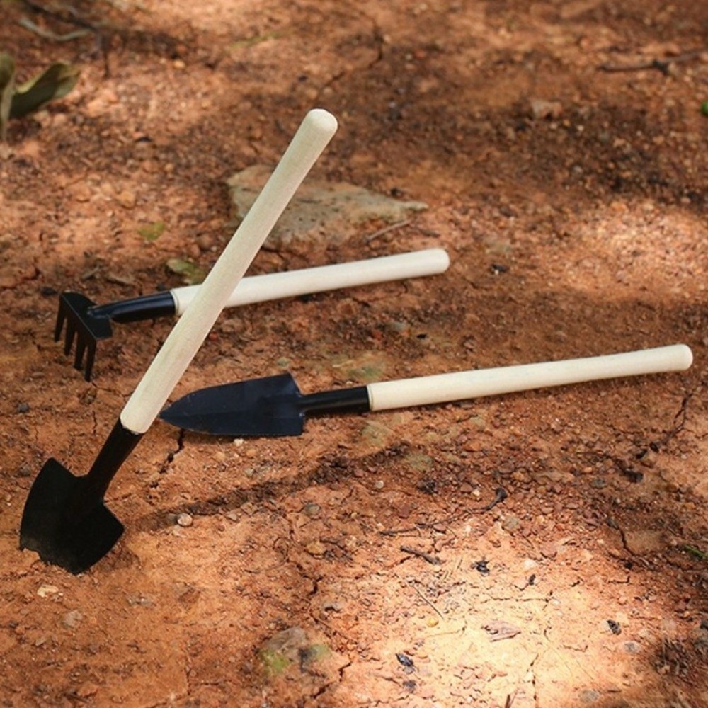 多機能ミニガーデン植栽ツールセット木製ハンドル土掘りシャベル - Spade Digging Fork のレビューと価格