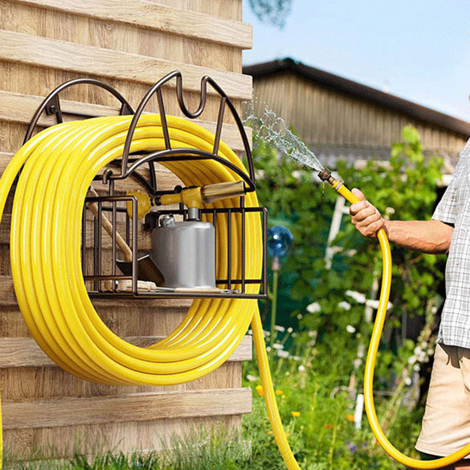 壁掛け式ガーデンホースホルダー、ツールオーガナイザーブラケッ - Gardening Tools Holder のレビューと価格